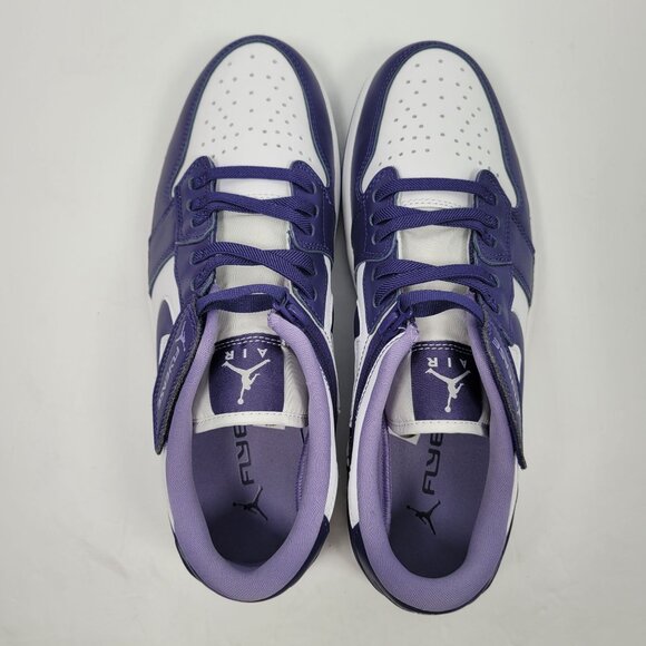 Nike Air Jordan 1 Low Flyease Men's Purple White Sneakers DM1206-515 US Size 11 - Picture 5 of 8
